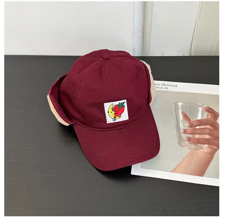 Korean Embroidered Warm Cap for Women Winter — feature 17