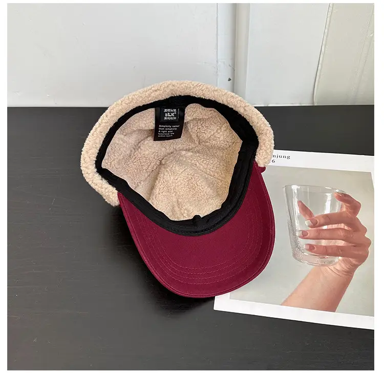 Korean Embroidered Warm Cap for Women Winter — feature 18