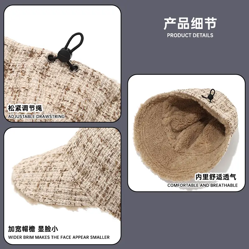 Korean Style Velvet Duck Cap Women Warm Autumn Winter - Image 8