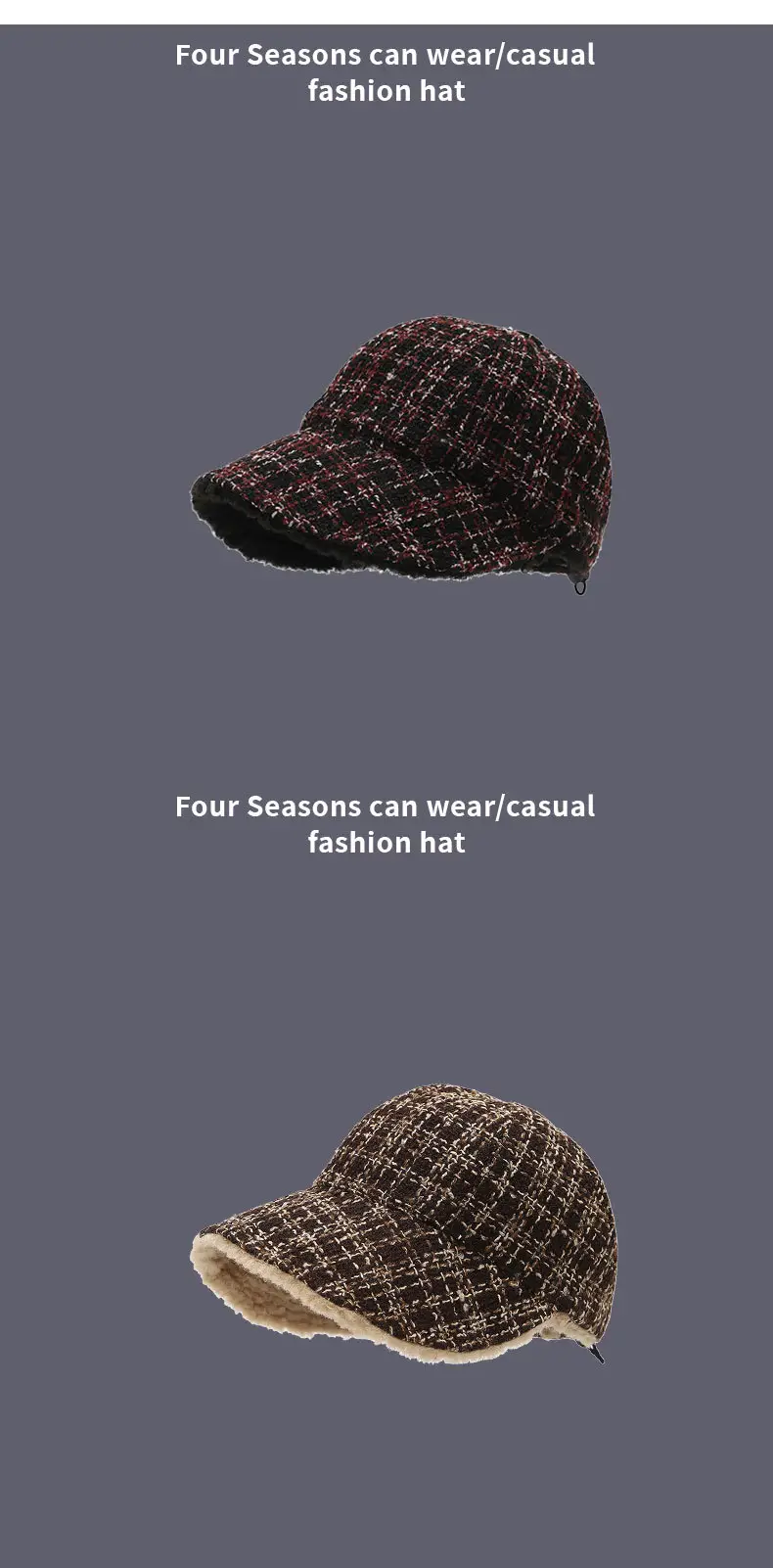 Korean Style Velvet Duck Cap Women Warm Autumn Winter — feature 11