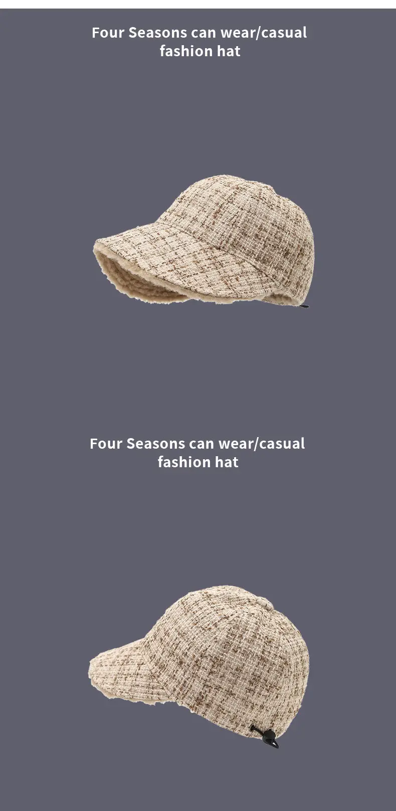 Korean Style Velvet Duck Cap Women Warm Autumn Winter — feature 12