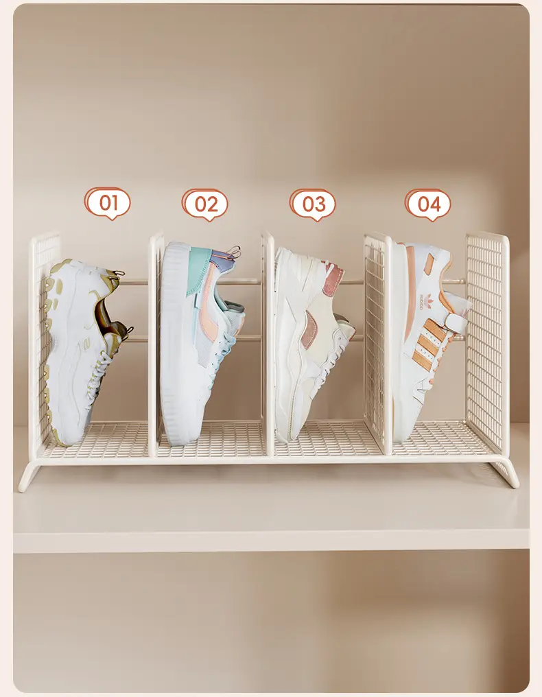White Mesh Baby Shoe Rack 22x19cm β feature 5