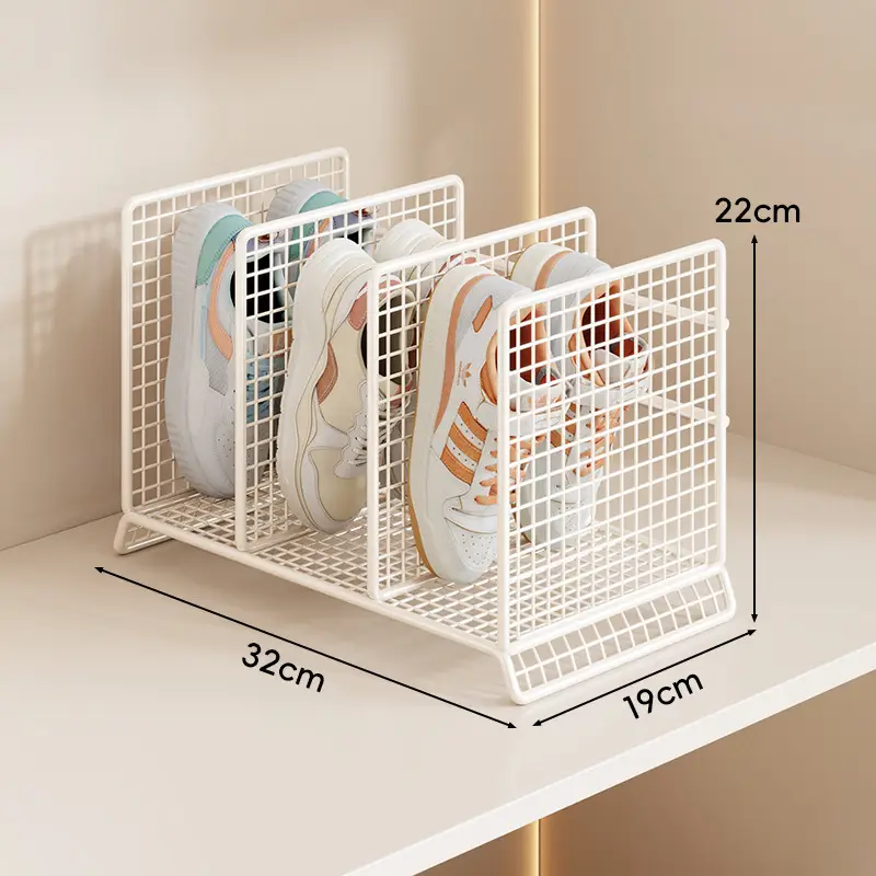White Mesh Baby Shoe Rack 22x19cm - Image 2