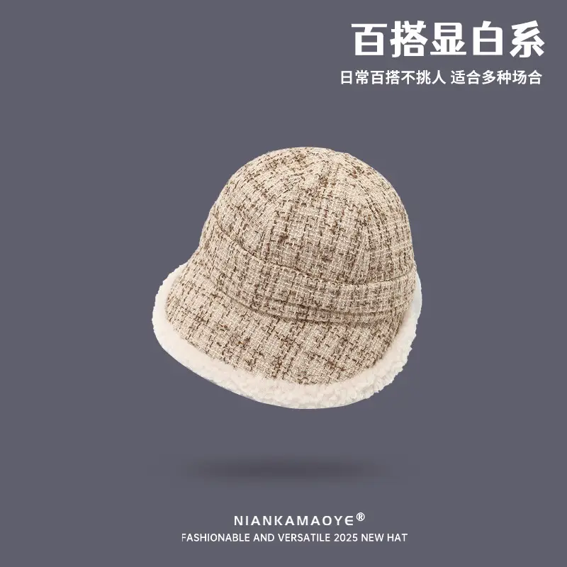 Autumn Winter Plush Fisherman Hat for Women - Image 7