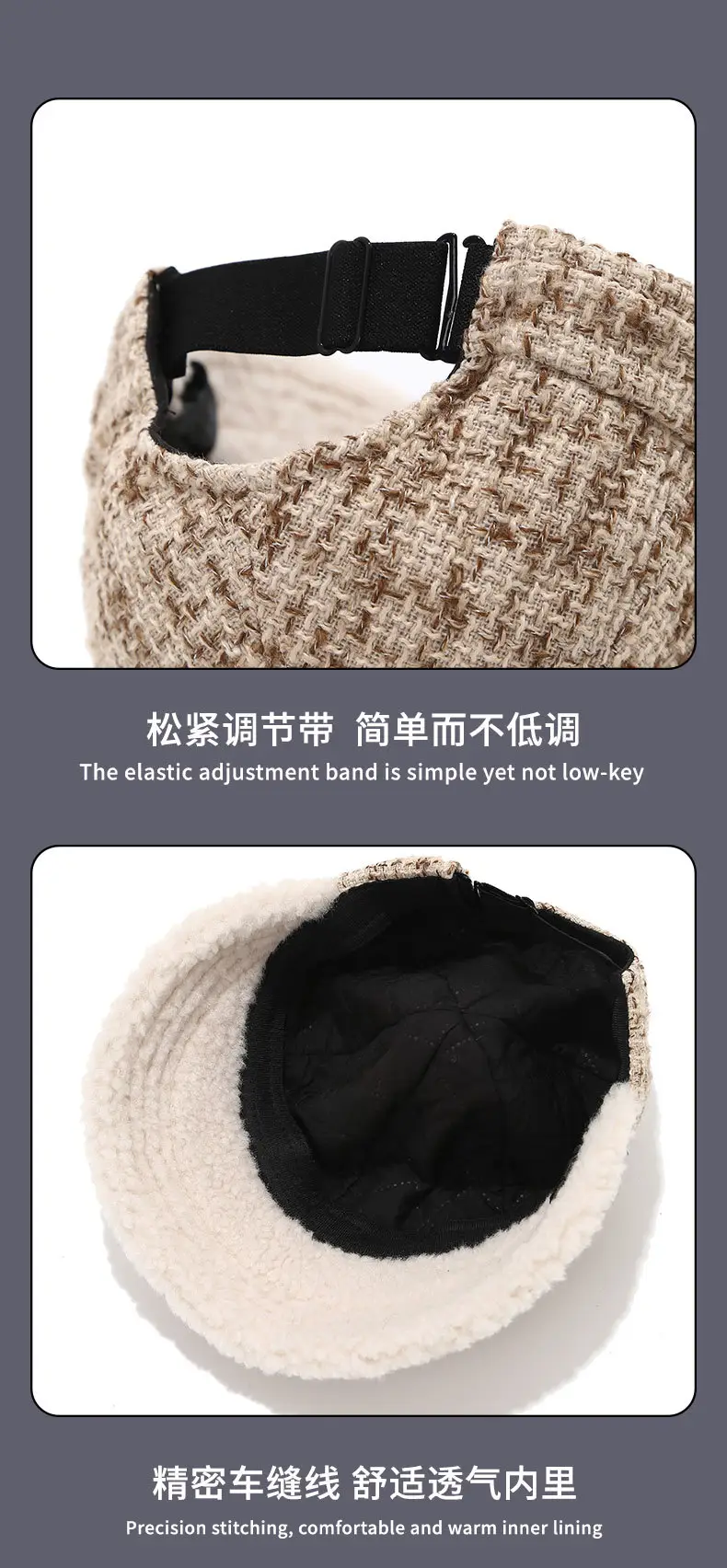 Autumn Winter Plush Fisherman Hat for Women — feature 14