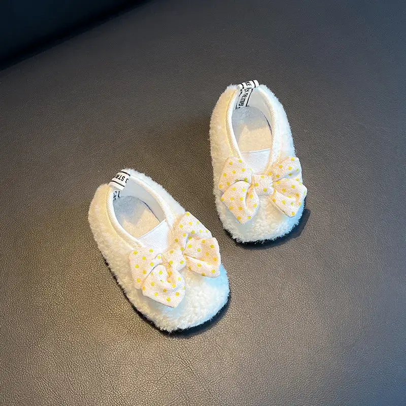 Baby Fleece Lined Bow Shoes for Girls 1-3Yr — feature 11