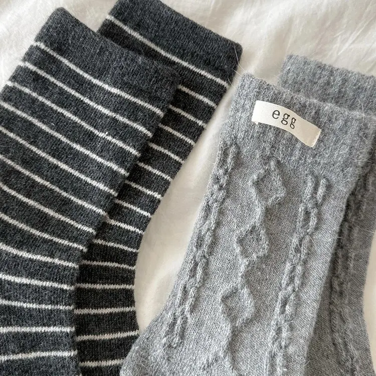 Let’S Miu Lightly in Winter~ Gray Is Indeed the Best Preparation for Winter~ Thick Autumn and Winter Socks for Women