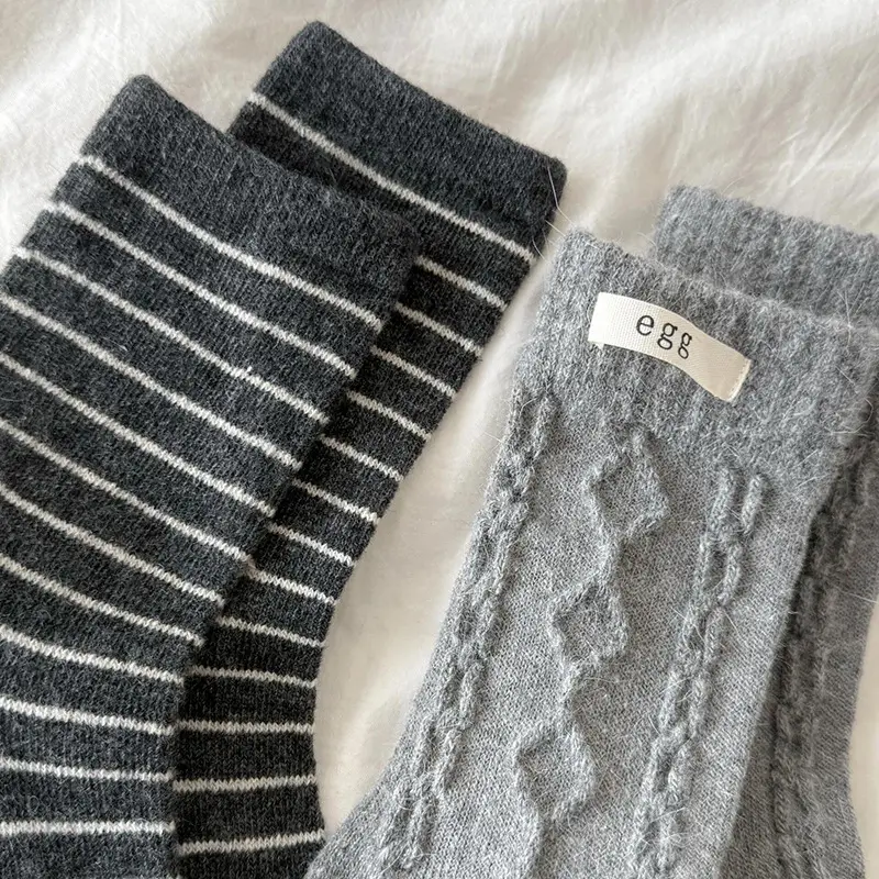 Let’S Miu Lightly in Winter~ Gray Is Indeed the Best Preparation for Winter~ Thick Autumn and Winter Socks for Women — feature 4