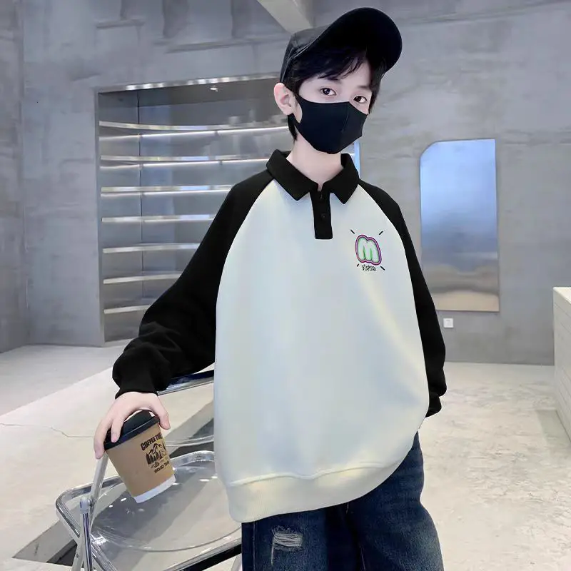 Boys Korean Raglan Sleeve Sweatshirt Medium Large - Image 8