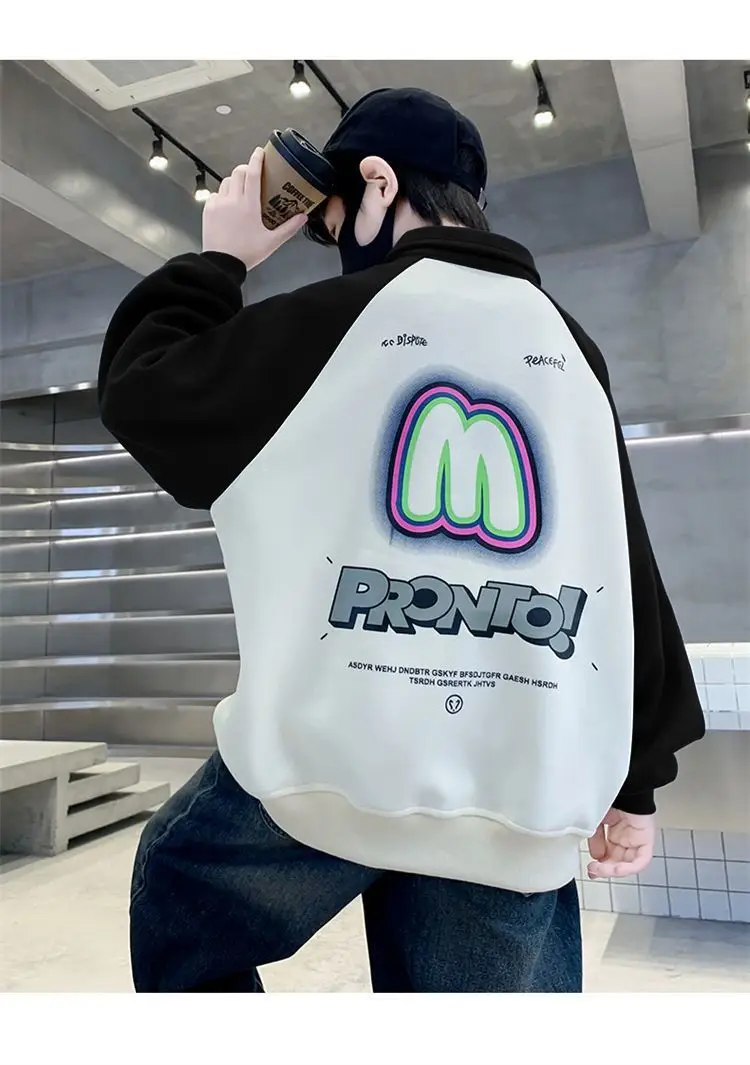 Boys Korean Raglan Sleeve Sweatshirt Medium Large — feature 16