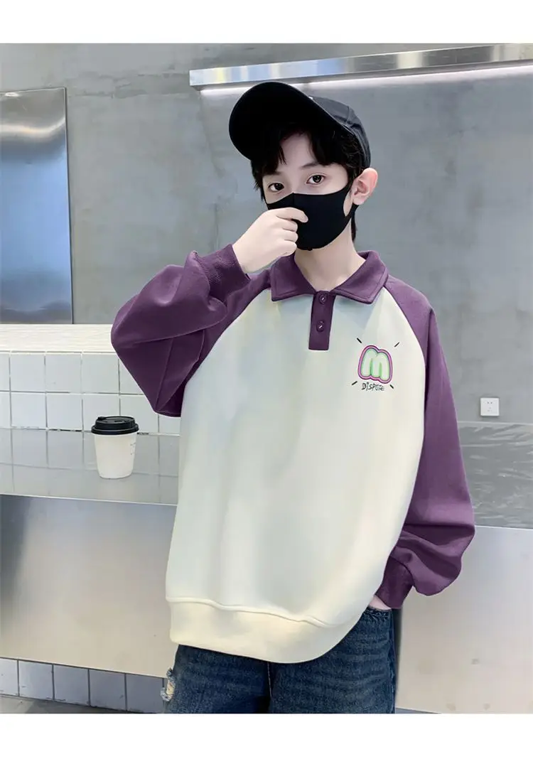 Boys Korean Raglan Sleeve Sweatshirt Medium Large — feature 22