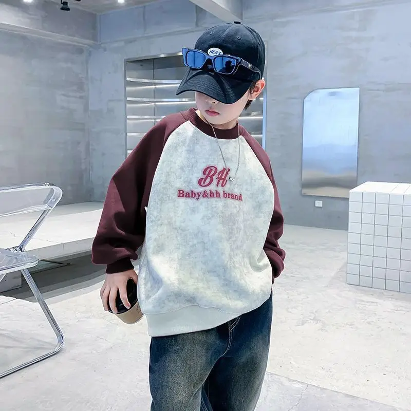 Boys Korean Raglan Sleeve Sweatshirt Medium Large - Image 6