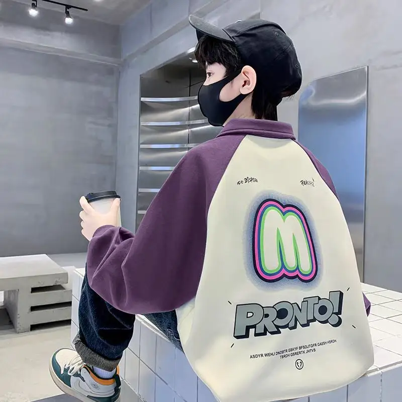 Boys Korean Raglan Sleeve Sweatshirt Medium Large - Image 2