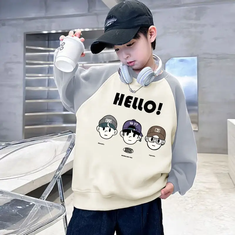 Boys Korean Raglan Sleeve Sweatshirt Medium Large - Image 3