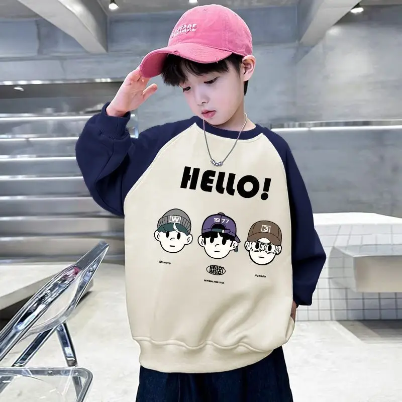 Boys Korean Raglan Sleeve Sweatshirt Medium Large - Image 4