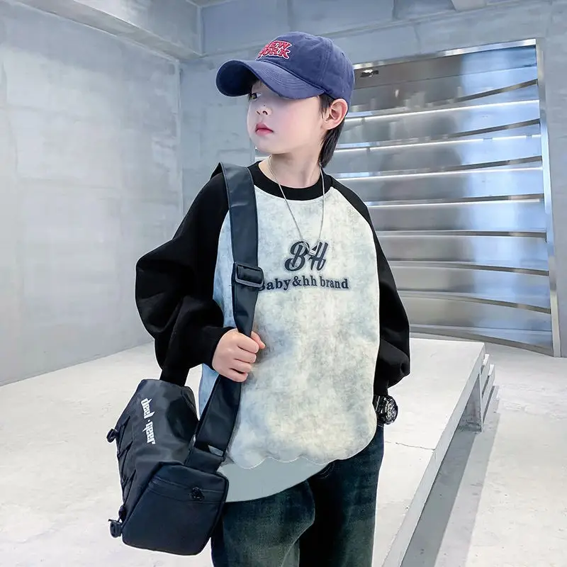 Boys Korean Raglan Sleeve Sweatshirt Medium Large - Image 5