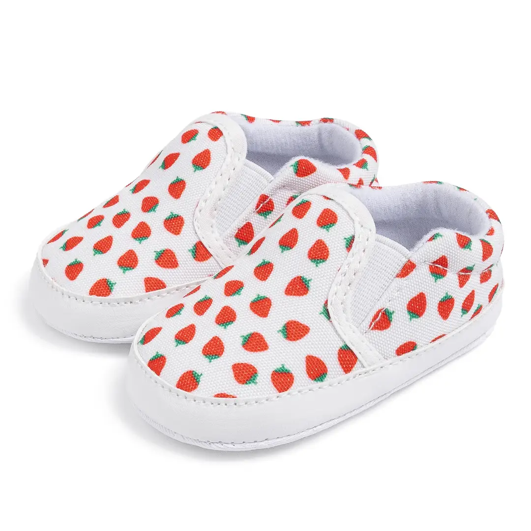 Spring and Autumn New Baby Walking Shoes 0-1 Years Old Comfortable Soft Sole Baby Printed Canvas Shoes Cross-Border Babyshoes