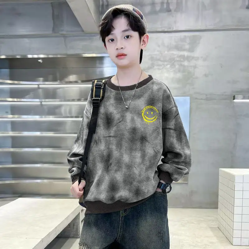 Boys Sweatshirt Blue Turtle Print Round Neck Spring Autumn 2025 - Image 4
