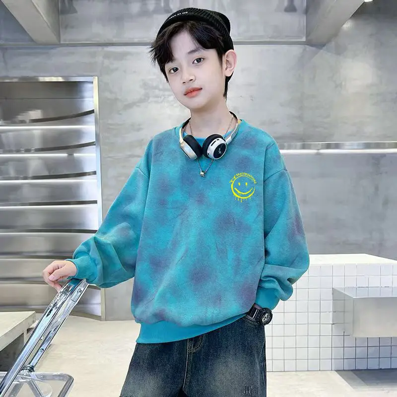 Boys Sweatshirt Blue Turtle Print Round Neck Spring Autumn 2025 - Image 5