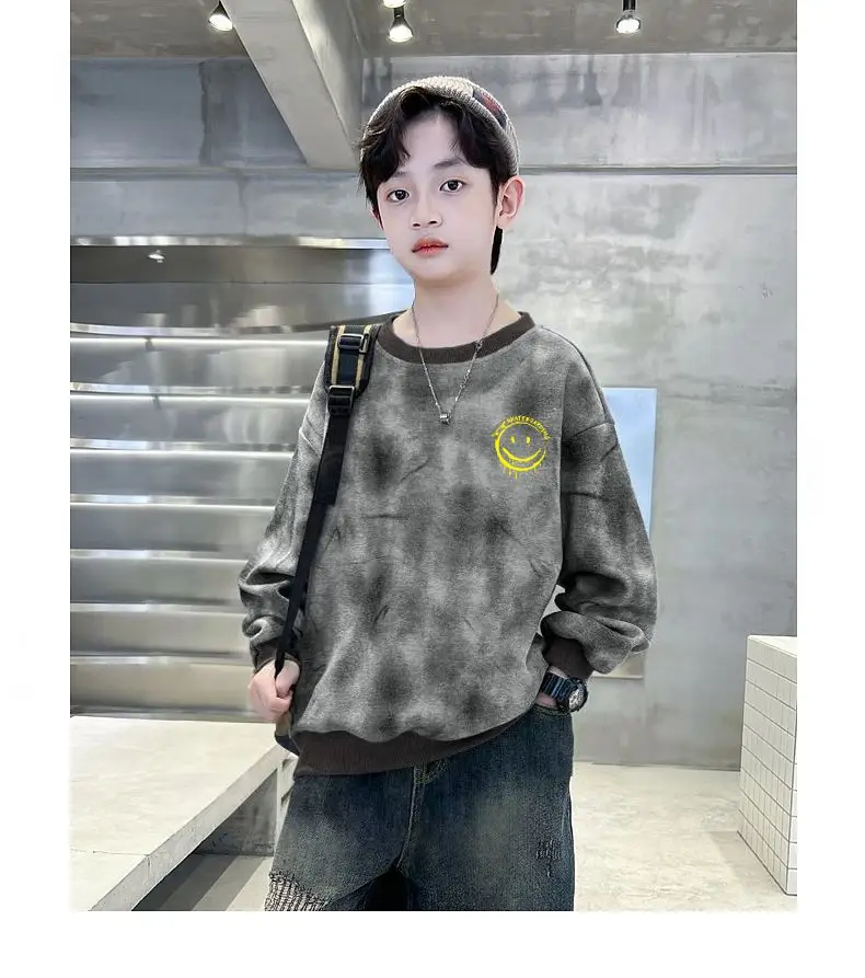 Boys Sweatshirt Blue Turtle Print Round Neck Spring Autumn 2025 — feature 8