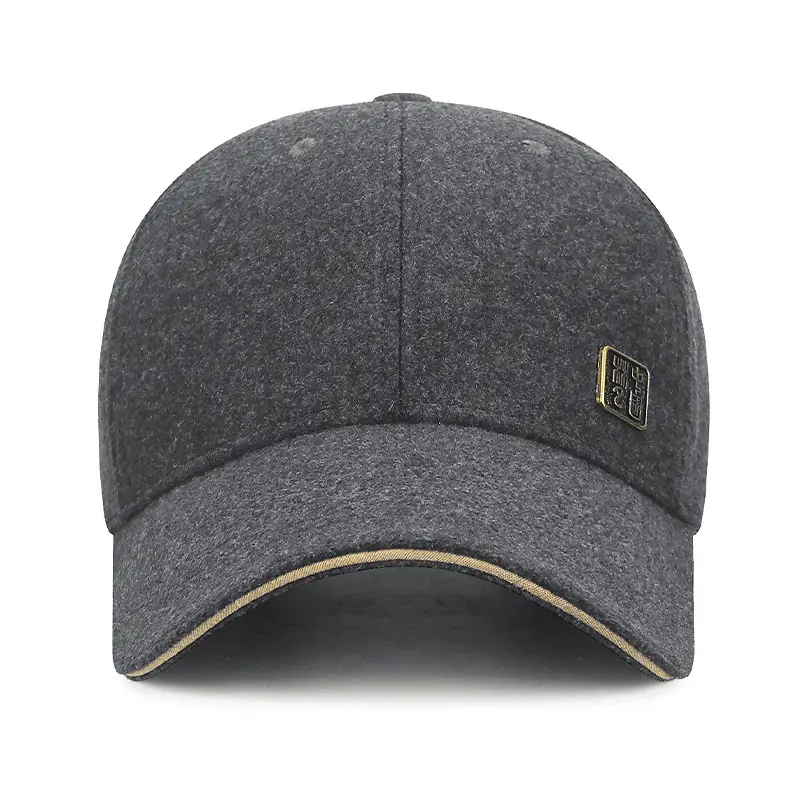 Men Wool Baseball Cap with Adjustable Brim & Sun Protection - Image 6