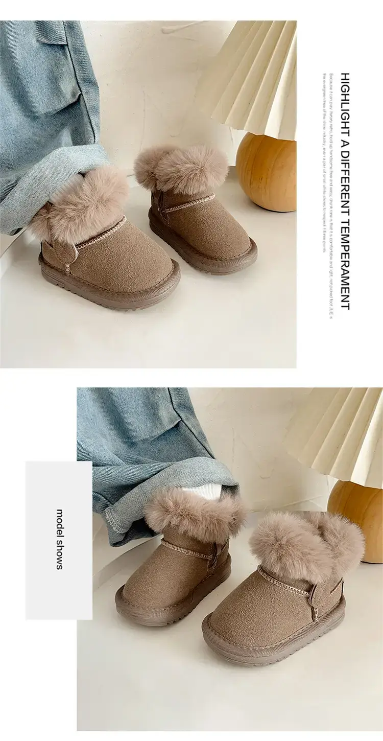 Baby Fleece Lined Snow Boots for Toddles Tan — feature 12