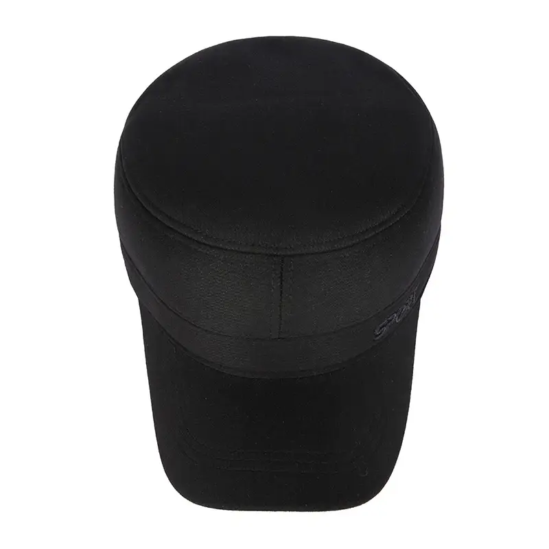 Men's Black Winter Ear Protection Cap for Elderly - Image 7