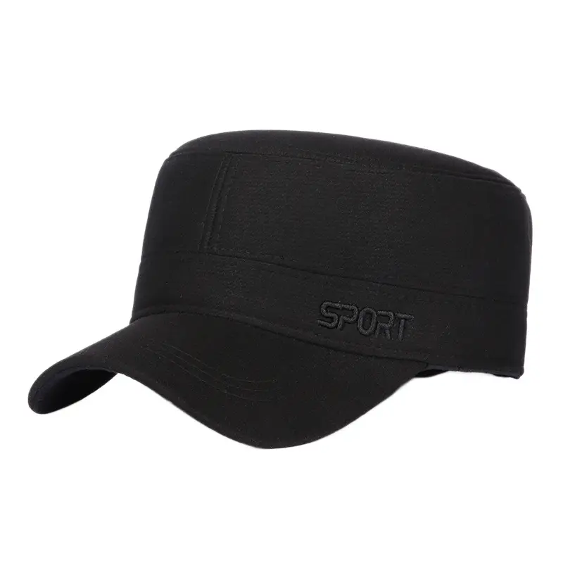 Men's Black Winter Ear Protection Cap for Elderly - Image 9