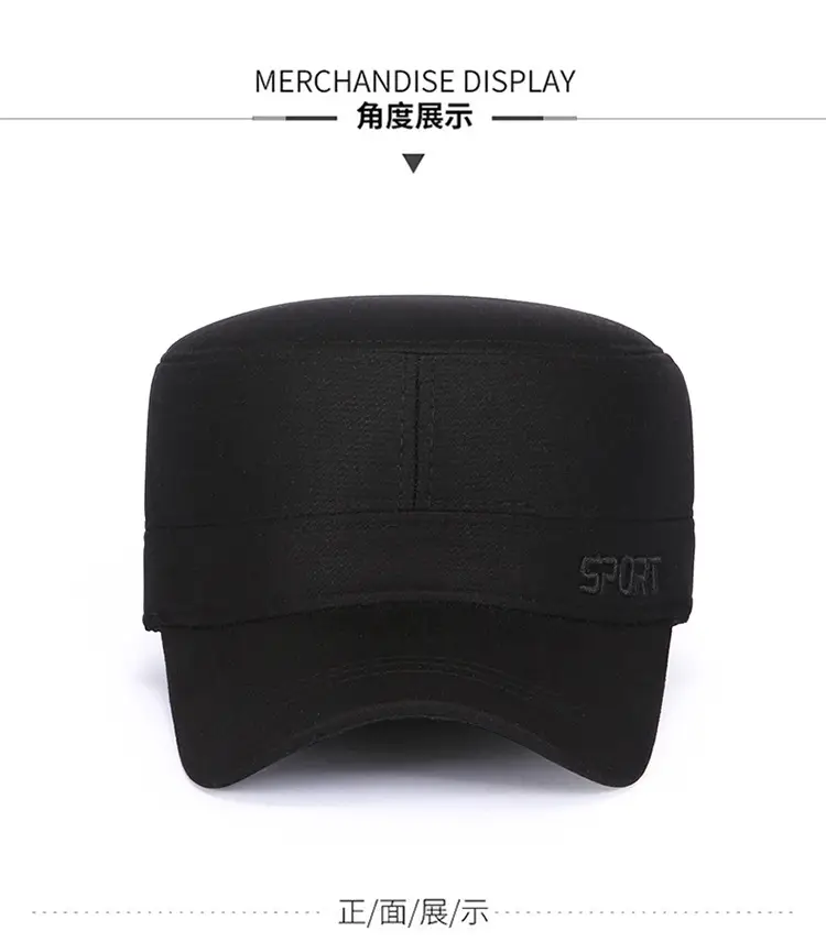 Men's Black Winter Ear Protection Cap for Elderly — feature 5