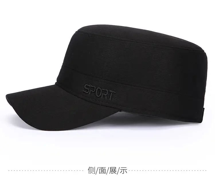 Men's Black Winter Ear Protection Cap for Elderly — feature 7