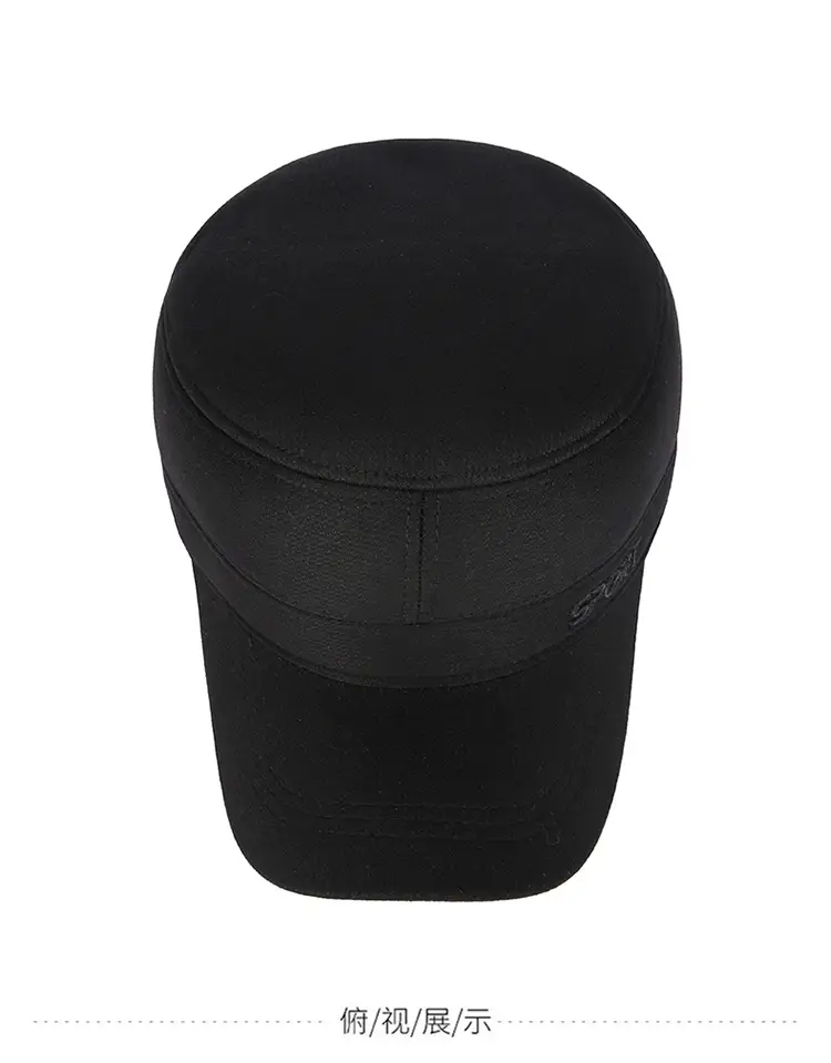 Men's Black Winter Ear Protection Cap for Elderly — feature 9