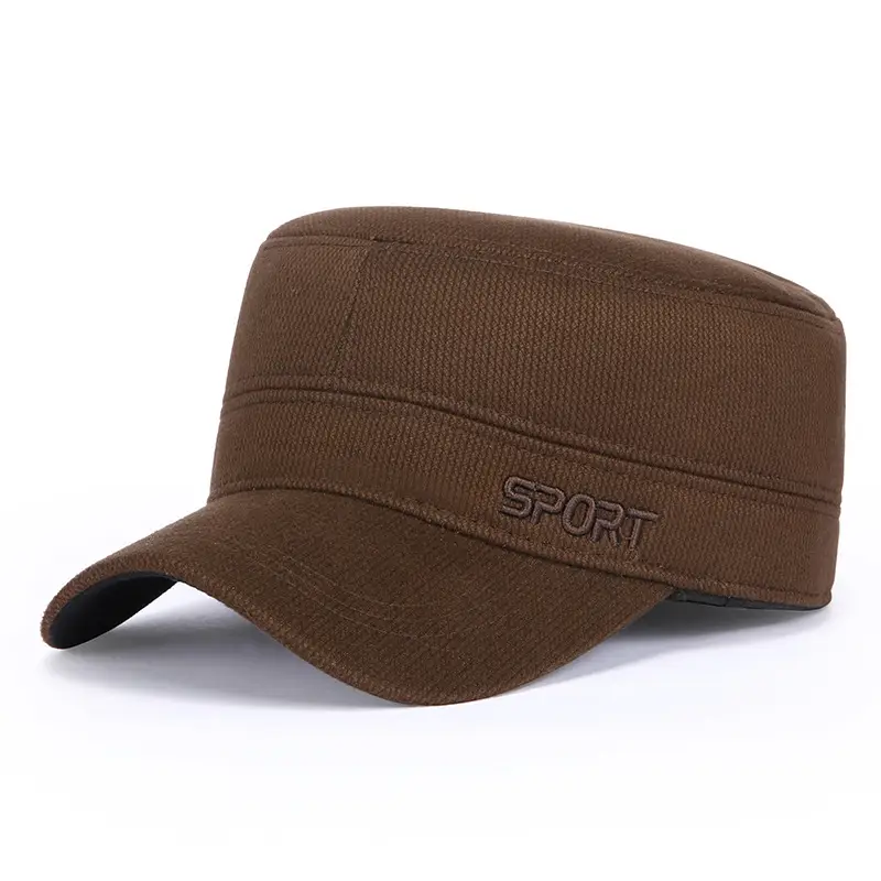 Men's Black Winter Ear Protection Cap for Elderly - Image 4