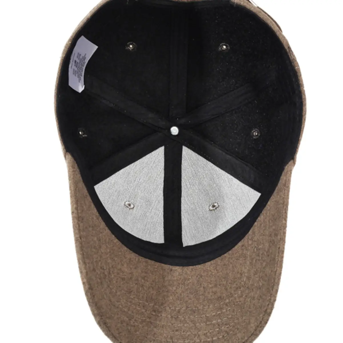 Men Winter Beige Baseball Cap with Embroidered Letter - Image 7
