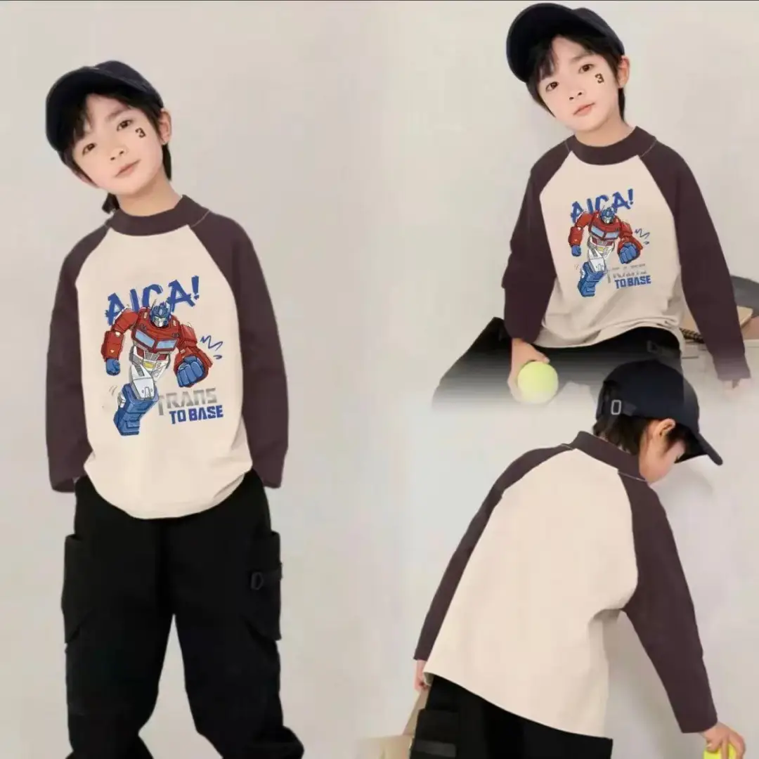 Boys Thermal Long Sleeve T-Shirt with Bear Print - Image 16