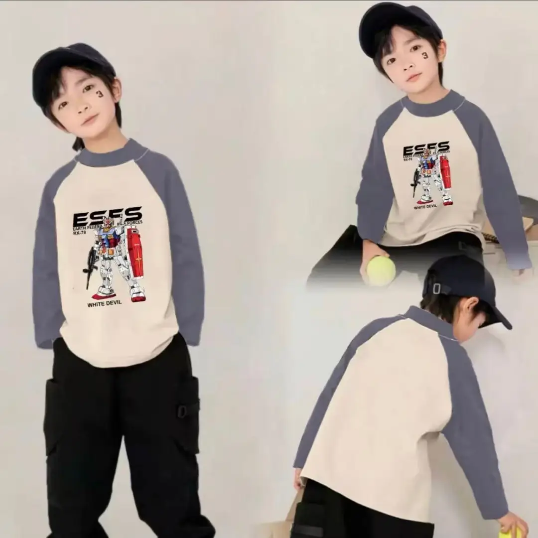 Boys Thermal Long Sleeve T-Shirt with Bear Print - Image 10