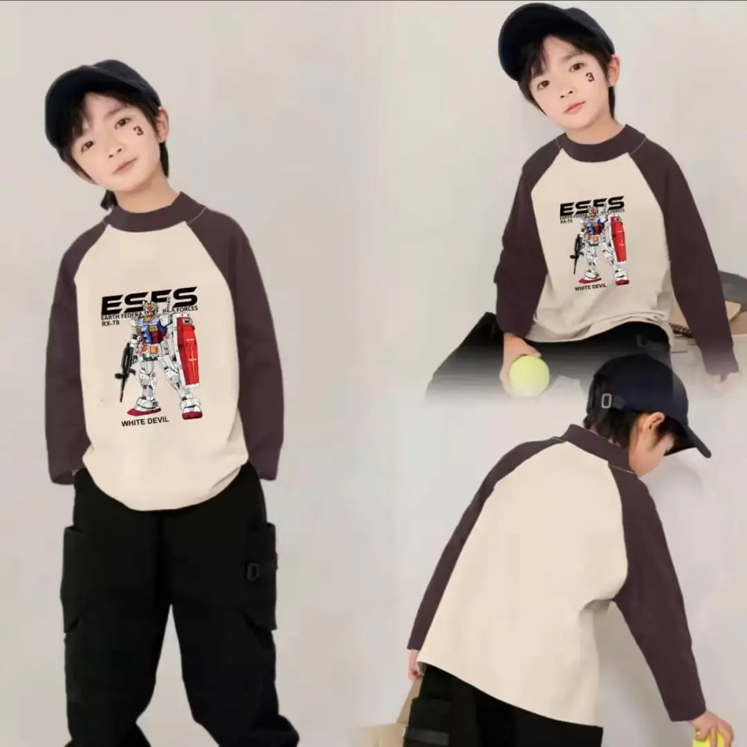 Boys Thermal Long Sleeve T-Shirt with Bear Print - Image 12