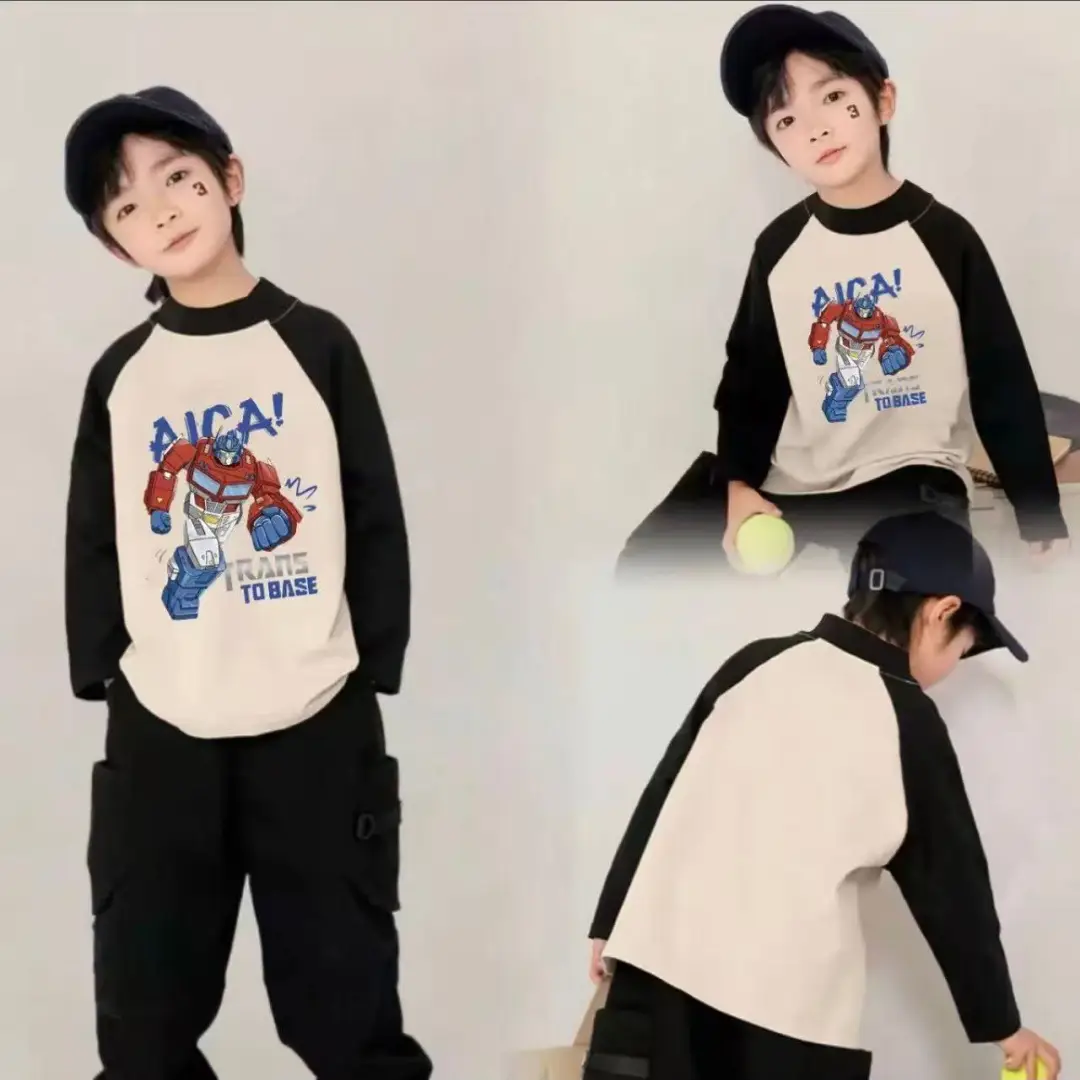 Boys Thermal Long Sleeve T-Shirt with Bear Print - Image 13