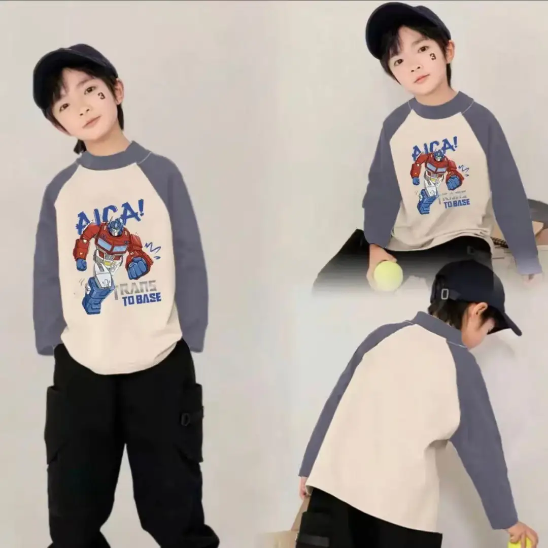 Boys Thermal Long Sleeve T-Shirt with Bear Print - Image 14
