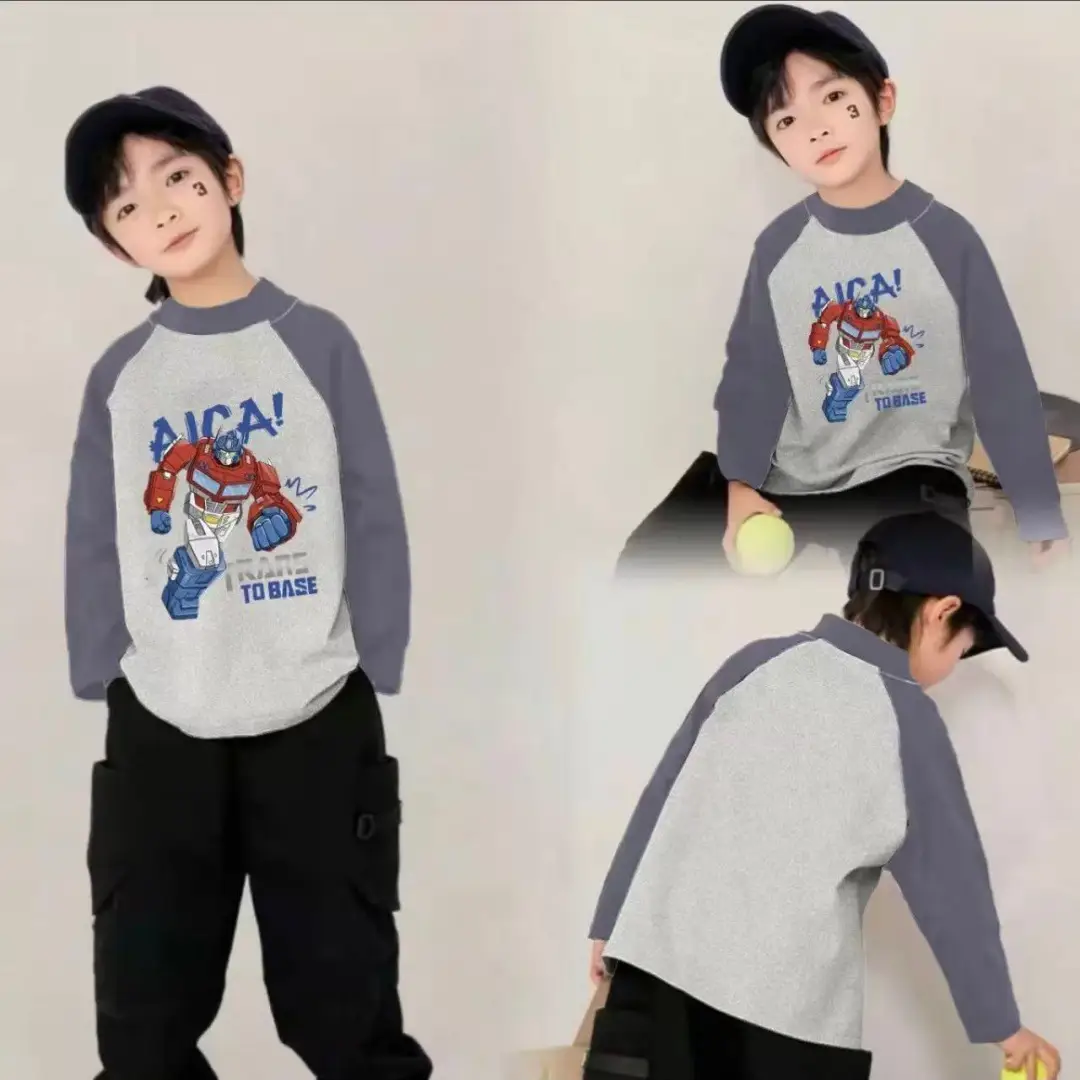 Boys Thermal Long Sleeve T-Shirt with Bear Print - Image 15