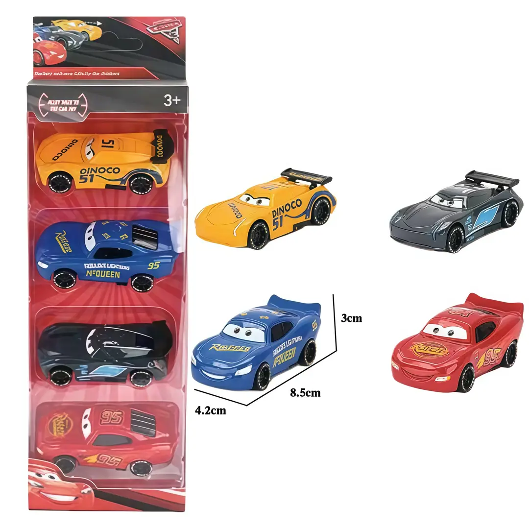 Cross-Border Cars Model Lightning Mcqueen Board Teeth Uncle Mcqueen Pull Back Toy Alloy Car Set Combination Wholesale — feature 2
