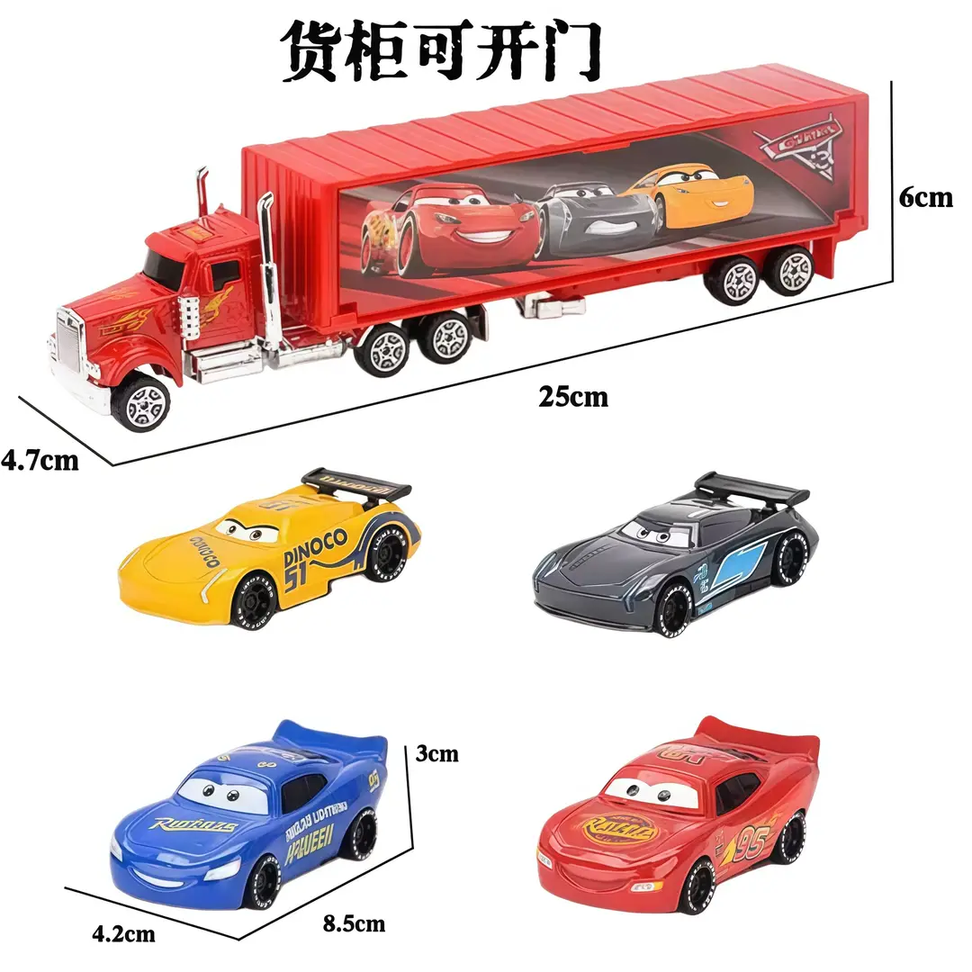 Cross-Border Cars Model Lightning Mcqueen Board Teeth Uncle Mcqueen Pull Back Toy Alloy Car Set Combination Wholesale — feature 3