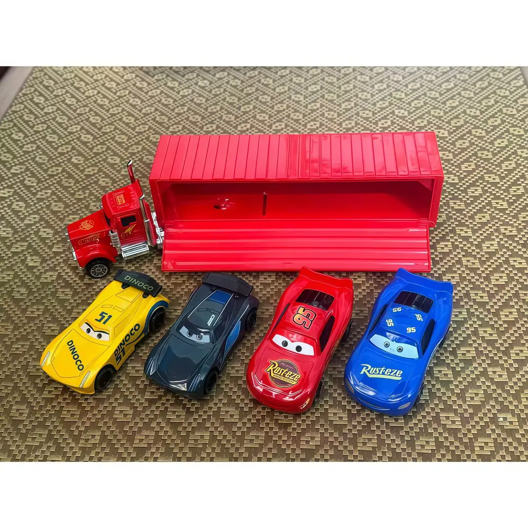 Cross-Border Cars Model Lightning Mcqueen Board Teeth Uncle Mcqueen Pull Back Toy Alloy Car Set Combination Wholesale — feature 4