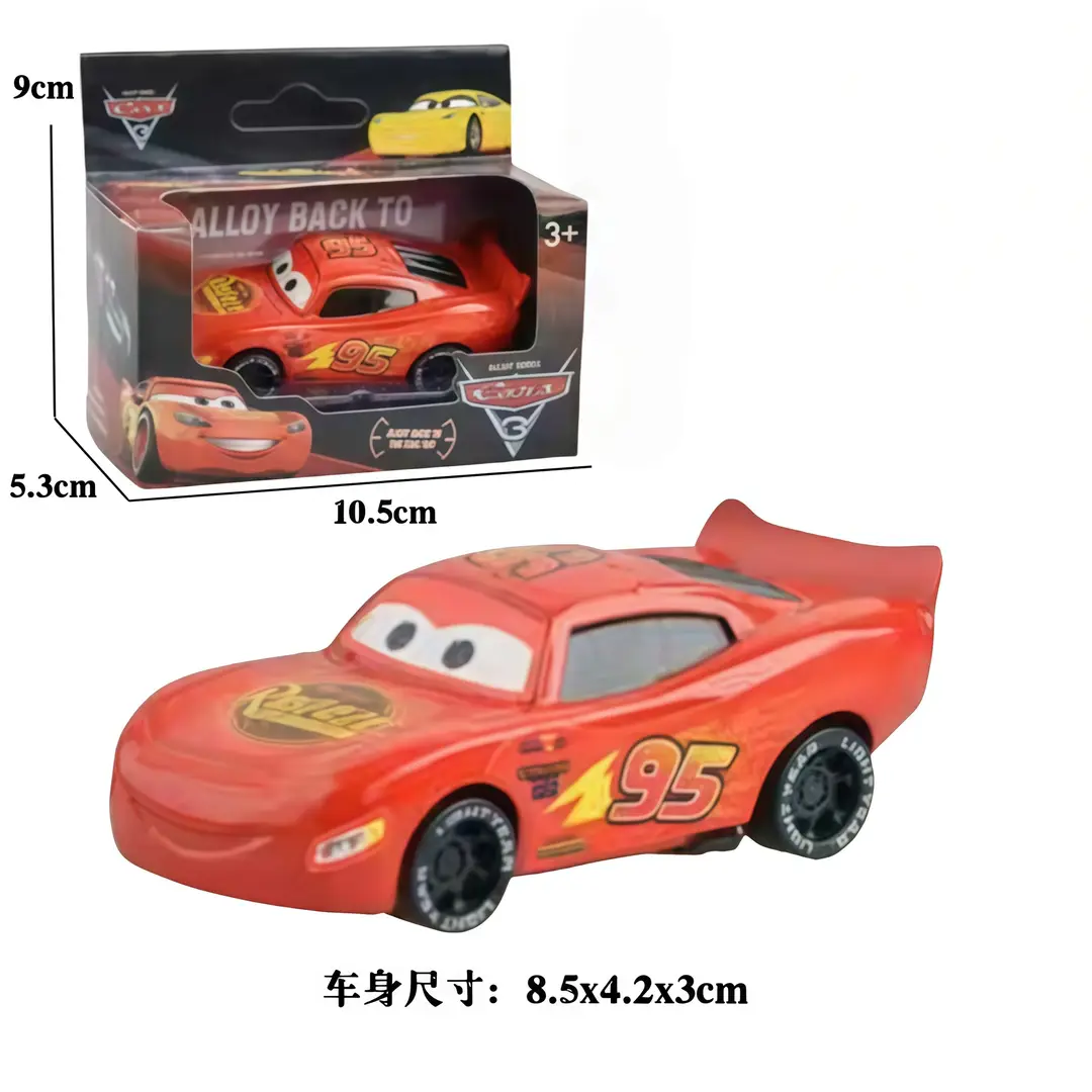 Cross-Border Cars Model Lightning Mcqueen Board Teeth Uncle Mcqueen Pull Back Toy Alloy Car Set Combination Wholesale