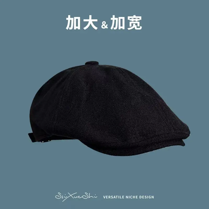 Vintage Forward Cap for Women Large Head Circumference Cotton Linen - Image 7