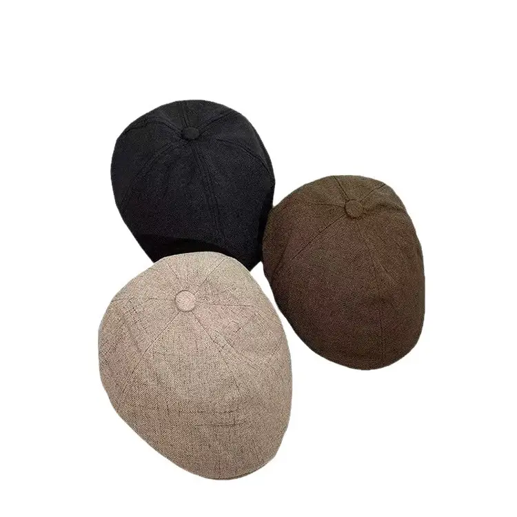 Vintage Forward Cap for Women Large Head Circumference Cotton Linen - Image 9