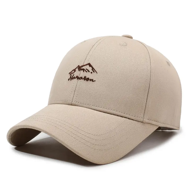 Men Mountain Embroidered Baseball Cap Beige - Image 6