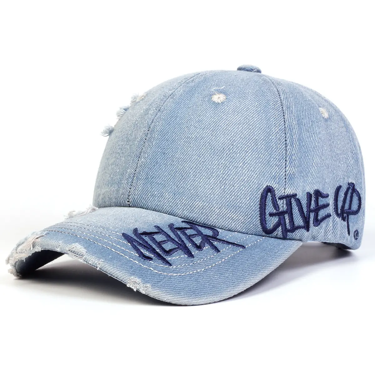 American Style Wash Denim Cap for Women New Spring Autumn Wide Brim — feature 3