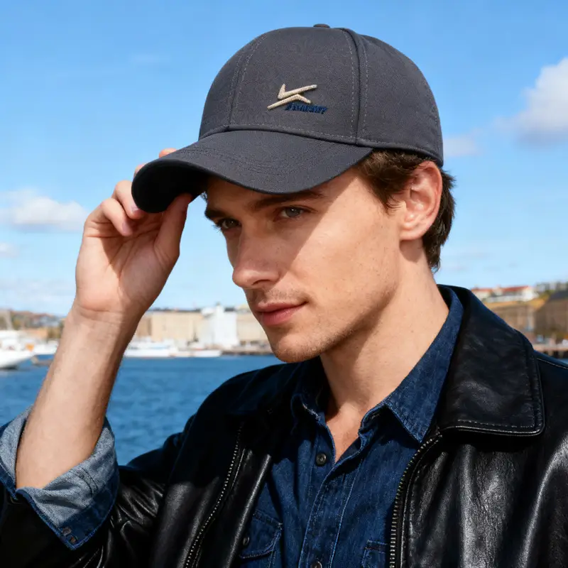 Men's Black Velvet Baseball Cap Autumn Winter Warm Outdoor Sports - Image 7