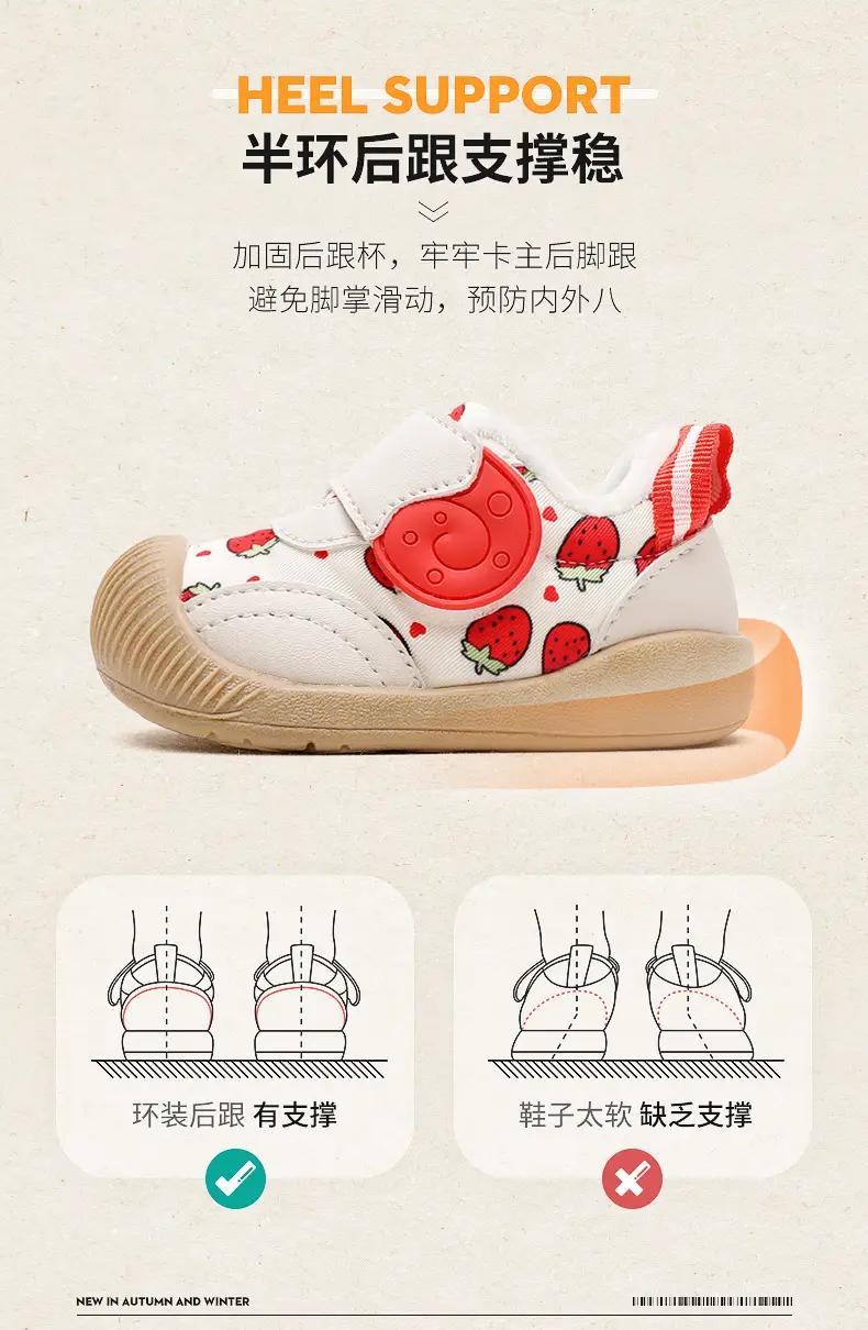 White Fleece-Lined Toddler Shoes for 1-2 Years — feature 13