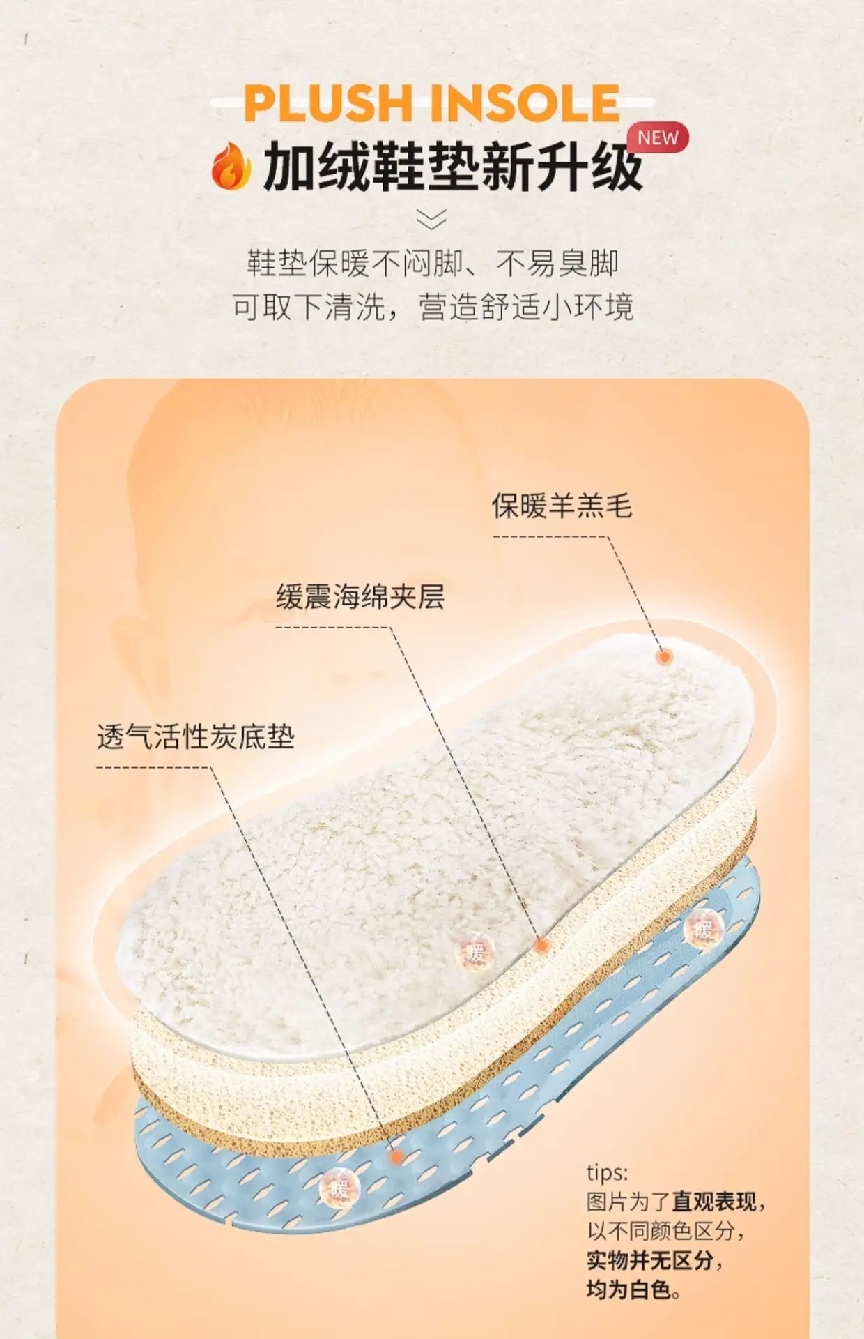White Fleece-Lined Toddler Shoes for 1-2 Years — feature 14